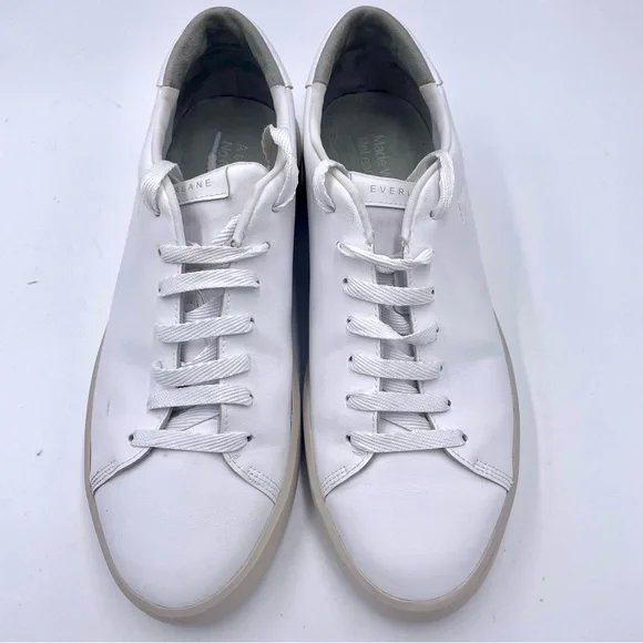 Everlane White ReLeather Tennis Sneaker in‎ Size 11 - Picture 3 of 13
